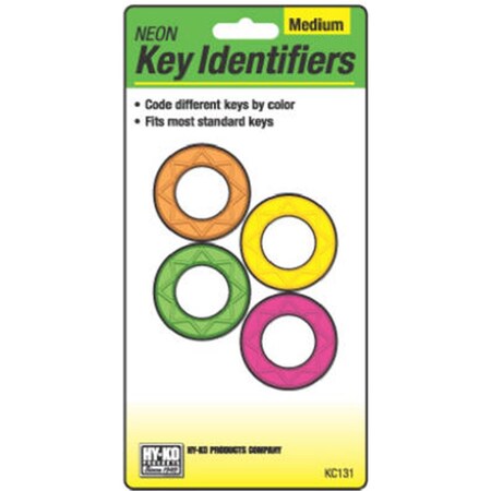 Hy-Ko KC131 - Medium Neon Key Identifiers, PK5 611665